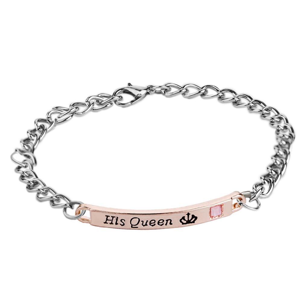 Stylish Letter Bracelet QUEEN/ KING Couple Style Bracelet Valentine's Day Gift