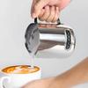 Stainless Milk 600ml Jug Frothing Frother Coffee Latte Container Hermometer