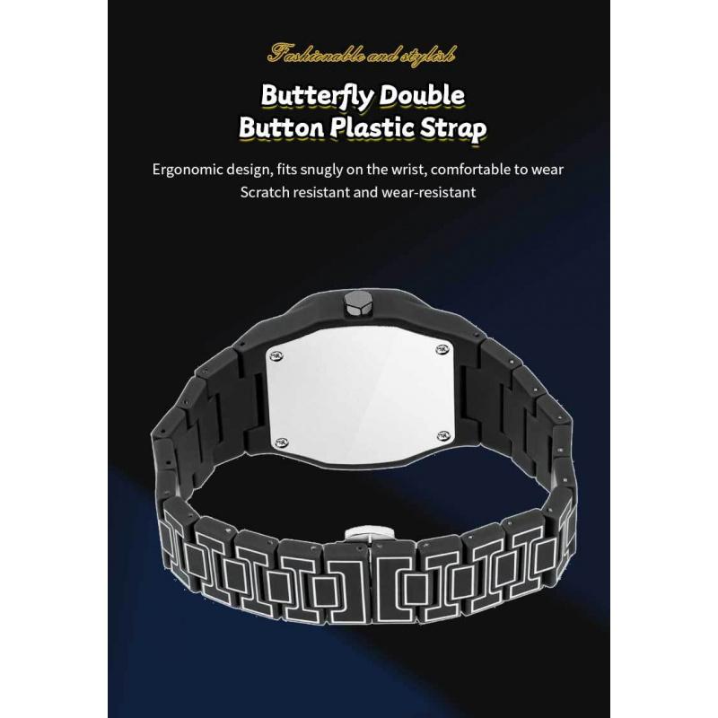 New Men's High-end Waterproof Popular Plastic Men's Waterproof Quartz Watch