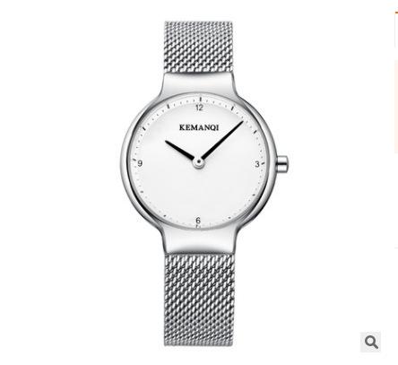 Thin Men'S Watch, Two-Pin Steel Belt Waterproof Quartz Watch, Couple Watch