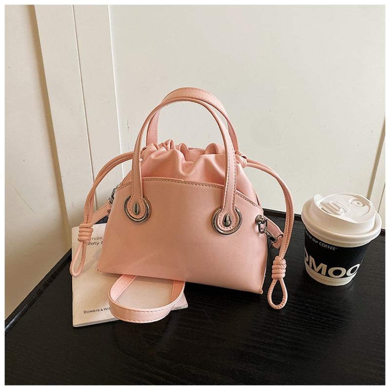 

Trendy casual hand bucket bag spring new fashion high sense shoulder messenger bag versatile розовый