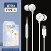 TypeC silikonhodetelefoner i eske - hvit