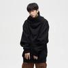 Men's Heavyweight Hooded Winter Jacket/Sweater - 400g Pure Cotton, Thick and Warm, with Ninja-Style Collar for Social Comfort.