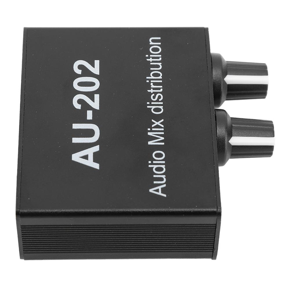 Independent Volume Control Small Sound Mixer 2 In 2 Out Headphone Mixer  For Headphone