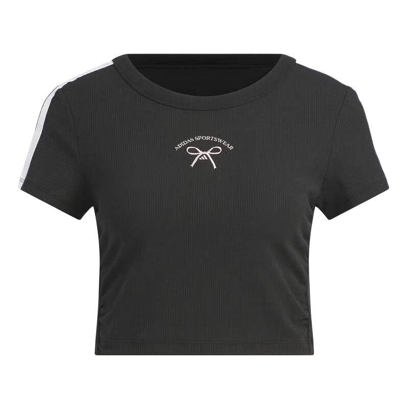 (WMNS) adidas Dance Rib Baby T-Shirt Asia Sizing Black Women s JY7649 M