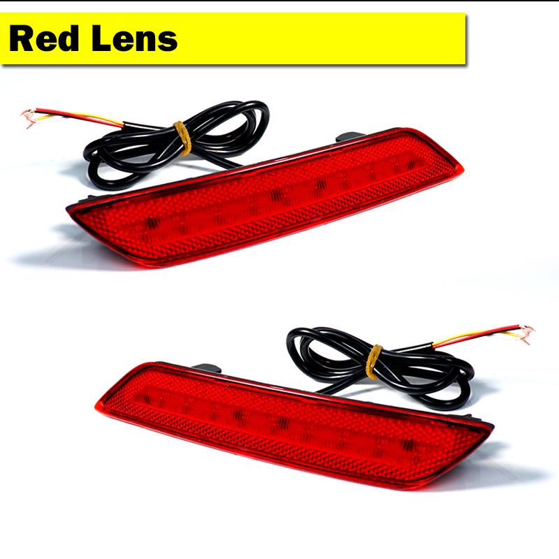 iJDM F1 strobe flashing LED Bumper Reflector Lights For 2013-2015 Honda Civic Sedan,Function as Tail, Brake & Rear Fog Lamps