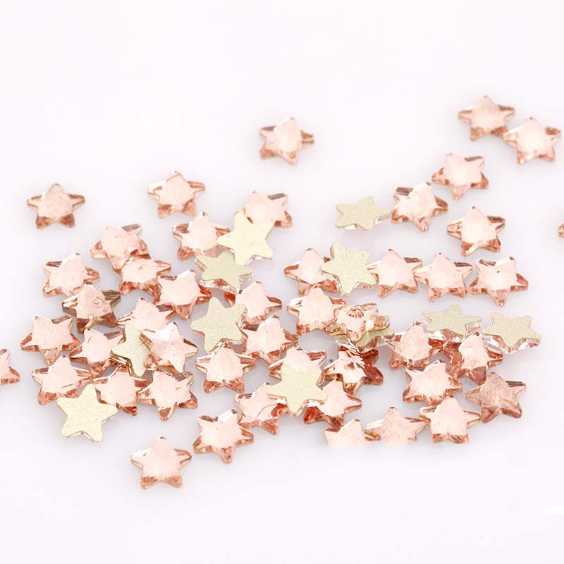 Diy Nail Art Sticker Flat Back Crystal Rhinestones Star Shape Craft Shiny Embellishment Phone Case Decorative Glue-on CZ Diamond