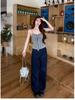 Sweet & Spicy V-Neck Pleated Camisole with Bow Tie Straps and Chest Pads - Slim-Fit Sleeveless Spring/Summer Top for Women