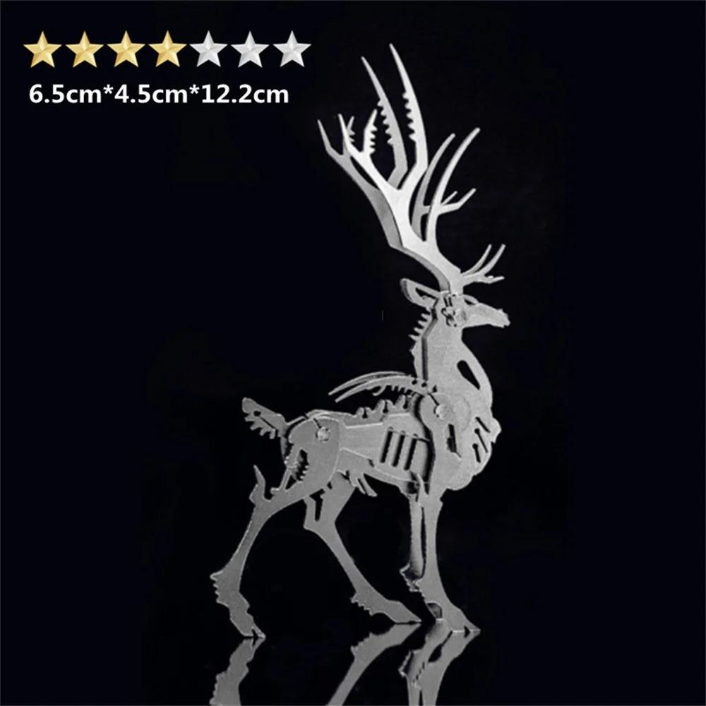 Microworld 3D Metal Animal Puzzle Games Steel Warcraft DIY Kits Detachable Jigsaw Birthday Gifts Toys For Home Decorative
