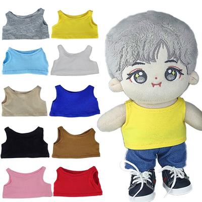 DIY Doll Vest 20cm Sleeveless T-shirt Gift Dolls Clothes Cotton Stuffed Doll