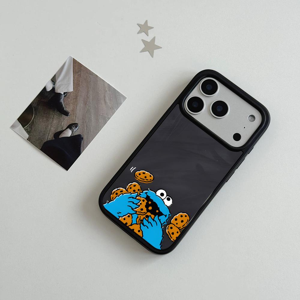 Funny C-Cookie-M-Monster Phone Case For IPhone 17 Air 16 15 14 Plus 13 12 11 Pro Max Dual Tone Hard PC Fashion Protective Cover