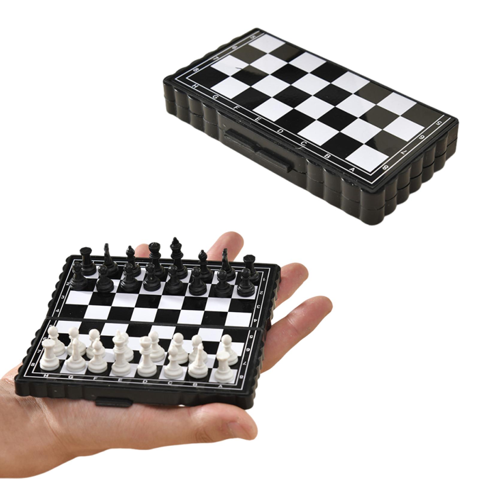 Portable Mini Magnetic Chess Set Magnetic Chessboard Set Foldable International Chess Games for Party Family Activities China Mainland