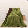 Double-Layer 100% Polyester Eco-Friendly Luxury Lamb Flannel Sherpa Blanket Winter Solid Color Thick Knitted Quilt