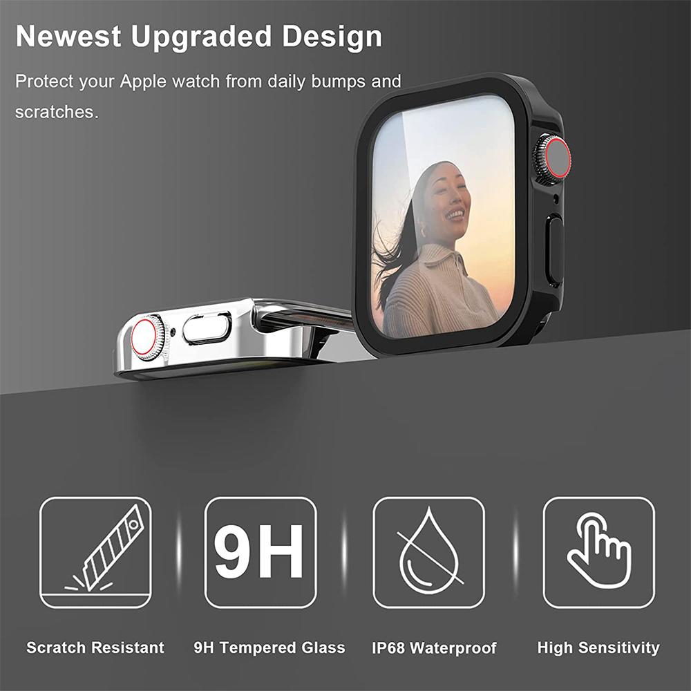 Screen Protector for Apple Watch 10 Case 46mm 42mm 45mm 44mm 41mm 40mm Accessories Tempered Glass iWatch Series 7 8 9 6 5 4 SE