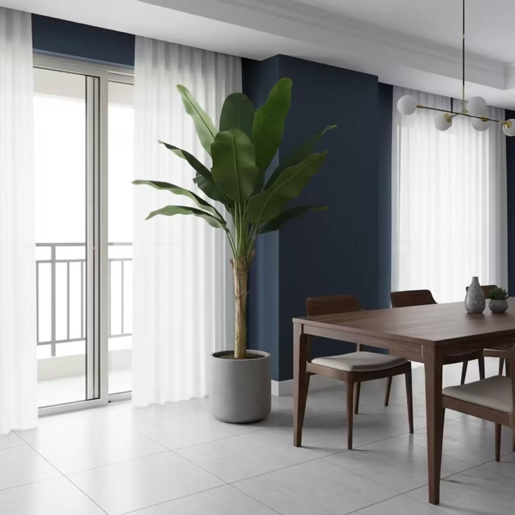 Fake Banana Tree with Pot Indoor Faux RealTouch Potted Plant for Living Room,
