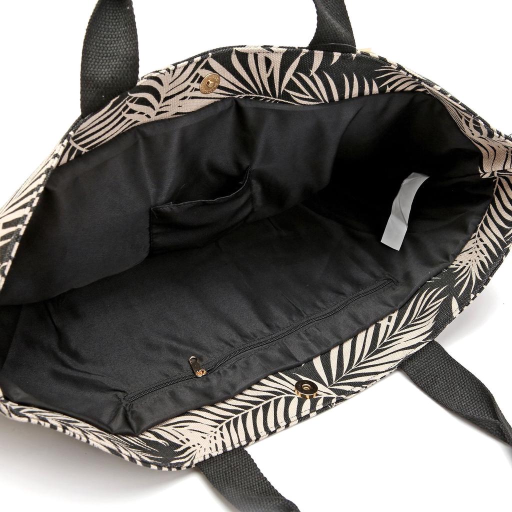 Canvas Bag Women's Handbag Simple and Large Capacity, Large Bag Shoulder Beach Bag Source