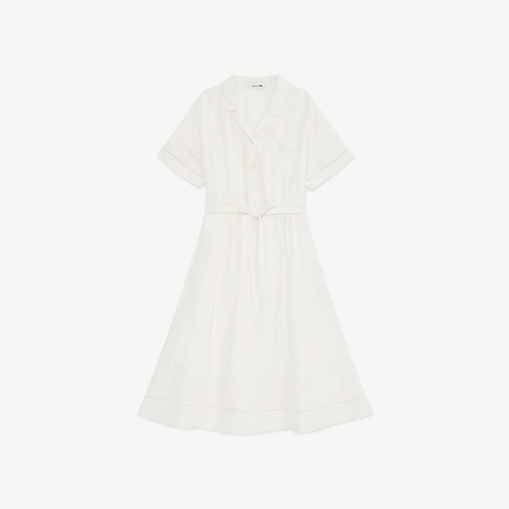 [Lacoste] Women's Openwork Detail Shirt Dress EF236E-56GS7G