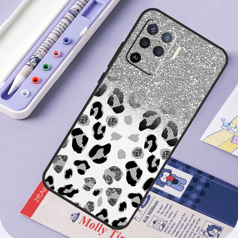 Leopard Print Black Cheetah Pattern For Oppo A60 A80 A40 A94 A74 A54 A15 A18 A38 A58 A78 A98 A16 A76 A96 A57 A17 A77 A5 Pro Case