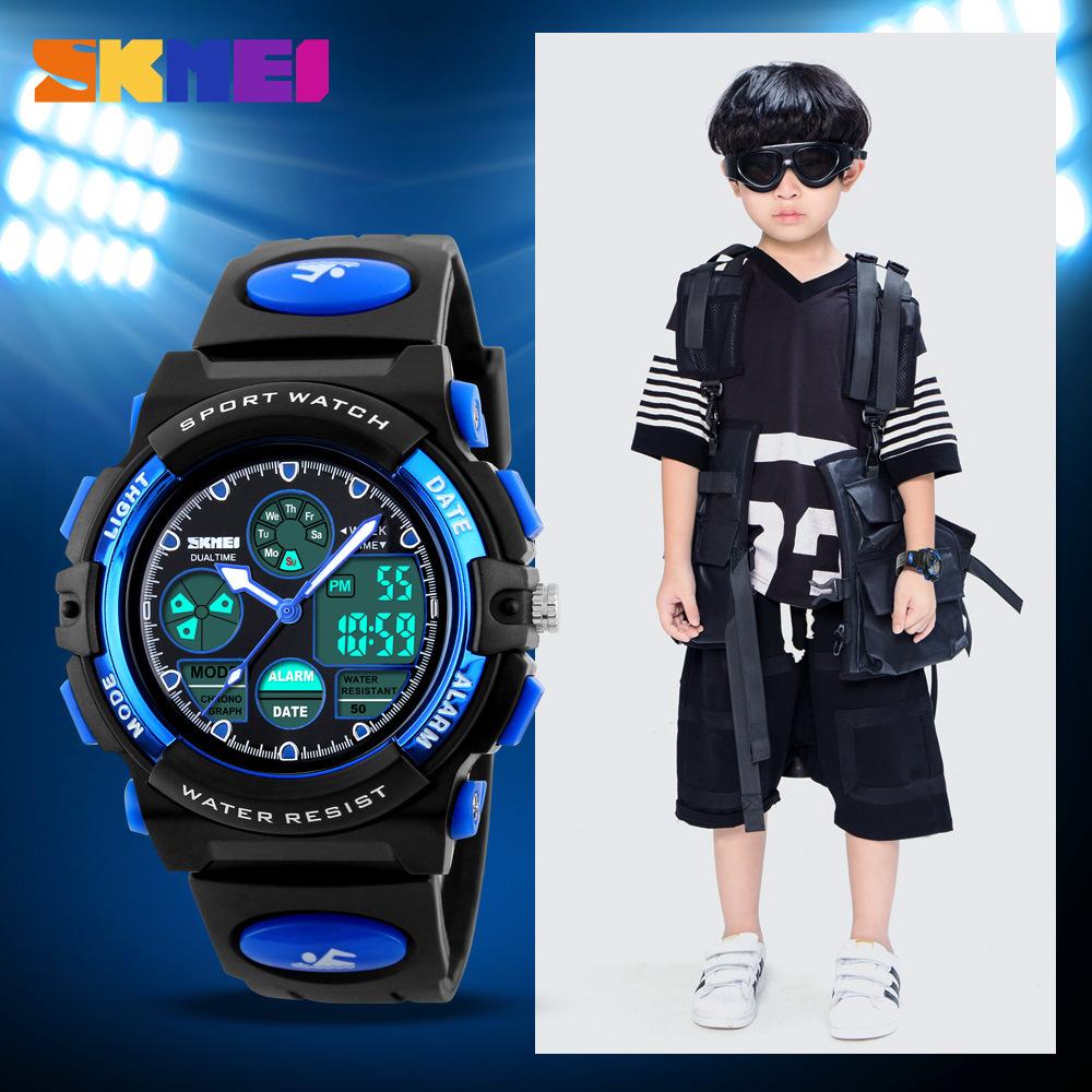 Dual Movement Children's Electronic Watch Student Model Multi-function Luminous Waterproof Electronic Watch Led Watch Male