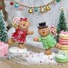 Gingerbread Decorations Resin Statue Ornaments Christmas Gingerbread Man Decor For Desk Bedside Counter Living Room Bedroom