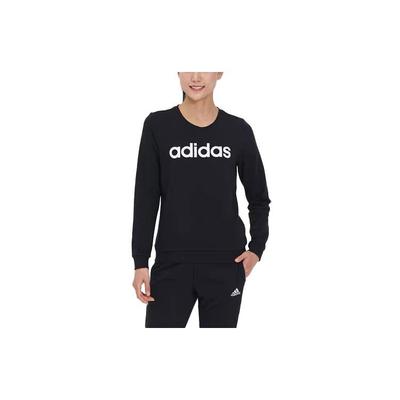 Letter Logo Printed Crew Neck Long Sleeve American Sweatshirt Women Sweatshirt Black GP7121