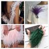 Feather8-15cm Purple Ostrich Feathers Trim 10M Fluffy Feather Fringe for Crafts Wedding Party Decoration Ribbon Dress Clothing Sewing