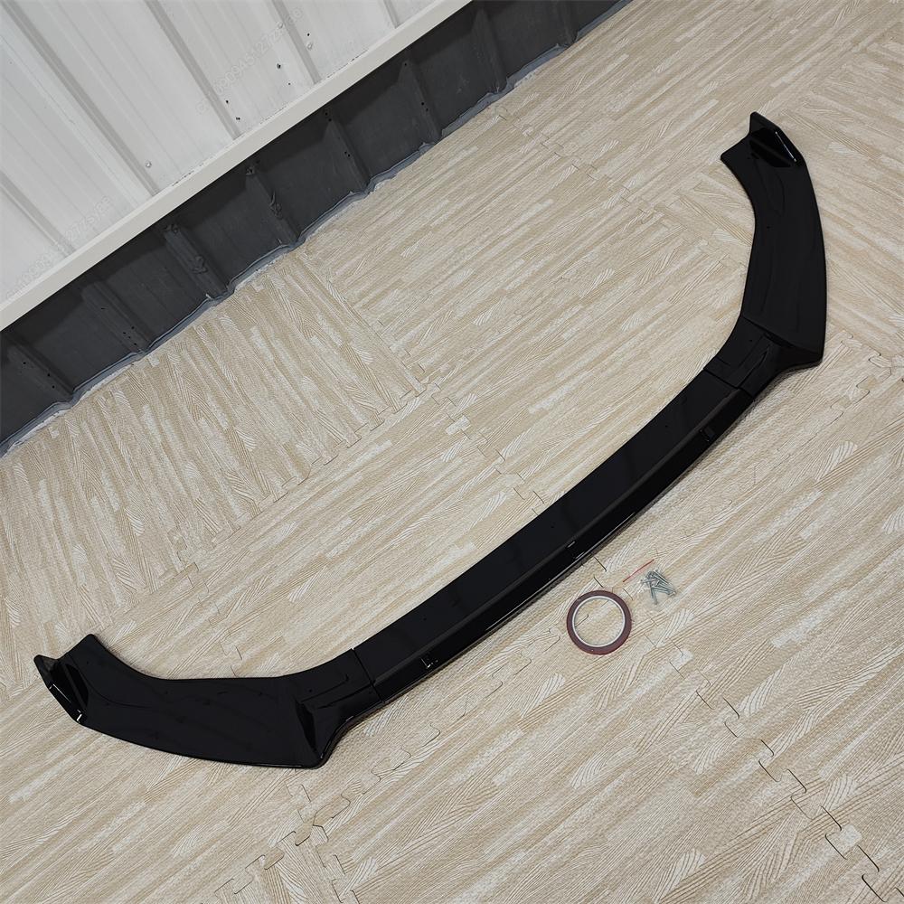 Car Front Bumper Lip Spoiler Splitter Diffuser For Ford Fiesta MK8 ST ST-line 2017-2021 Pre-LCI ABS Gloss Black Bodykits Tuning