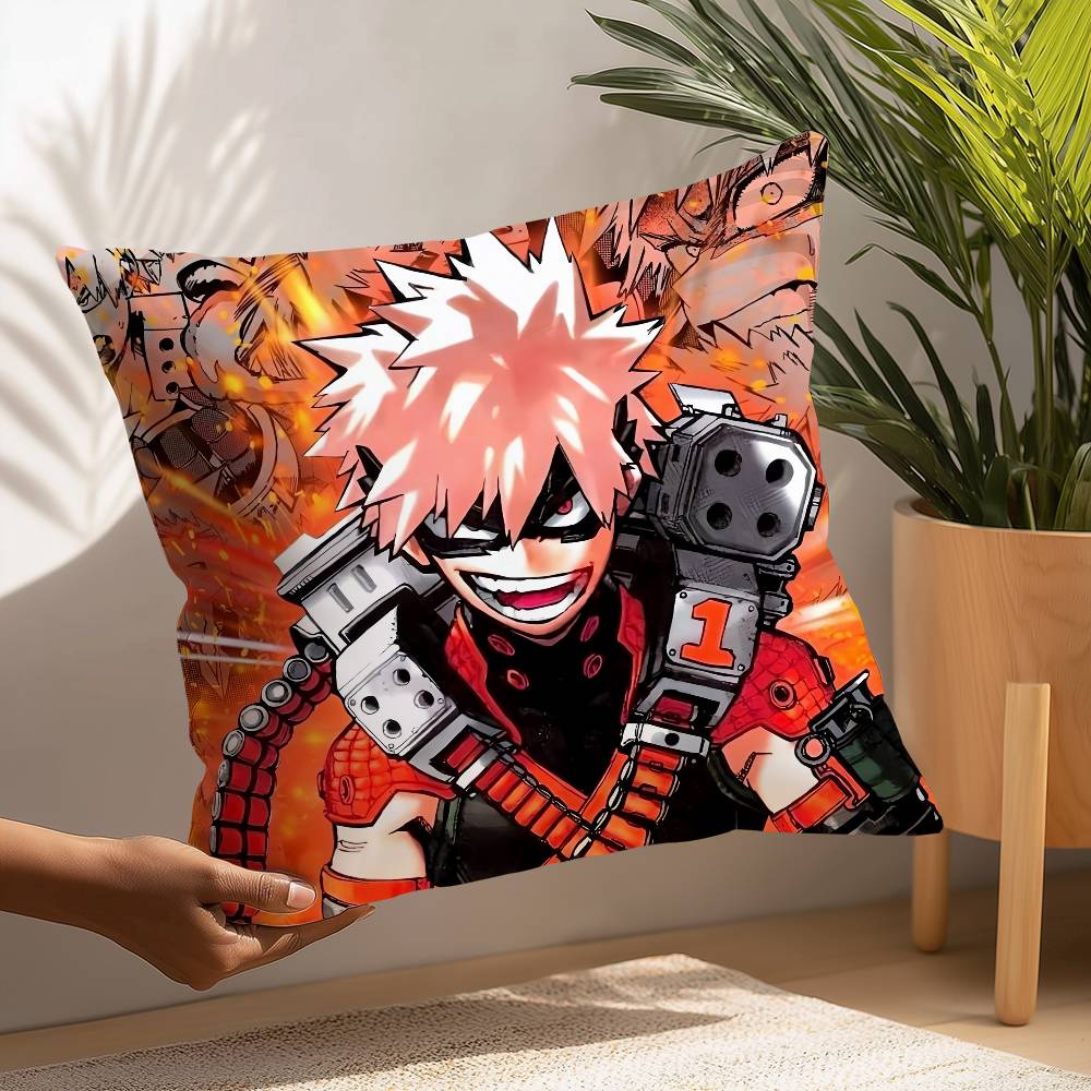 My Hero Academia Katsuki Bakugo Pillow Case Plush Fabric Soft Pillowcase Double Sided Print Cushion Cover Household Gifts