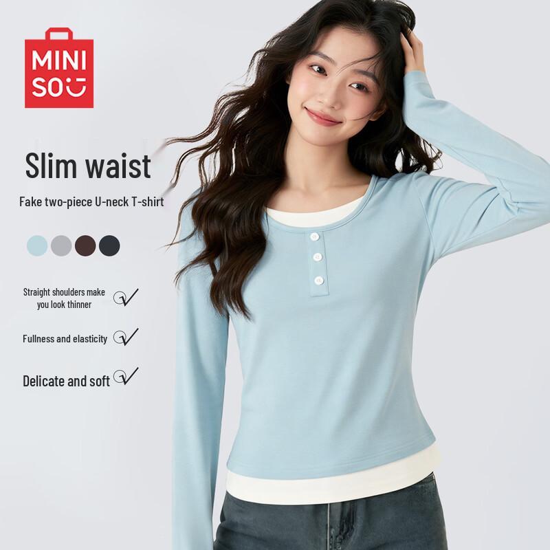 

Женский топ MINISO с длинным рукавом для похудения S