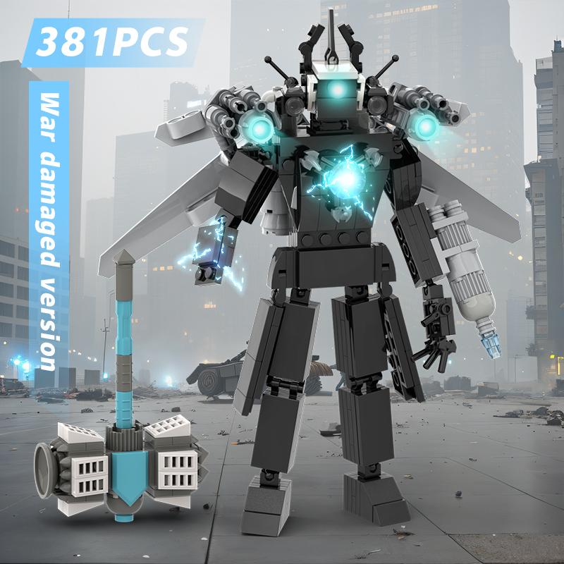 MOC Toilet Skibidi Builing Blocks Action Figure Speakerman Clock Man 2.0 Cameraman Bricks DIY for Birthday Xmas Gifts