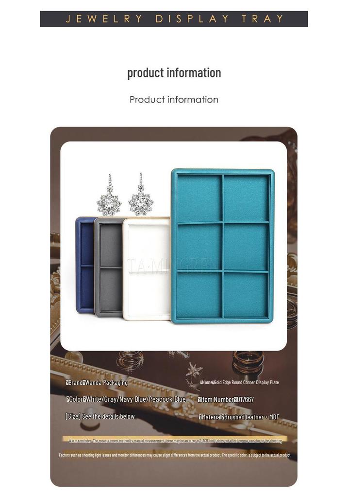 Jewelry Display Tray for Rings, Bracelets, and Ornaments - Perfect for Live Streaming and Storage