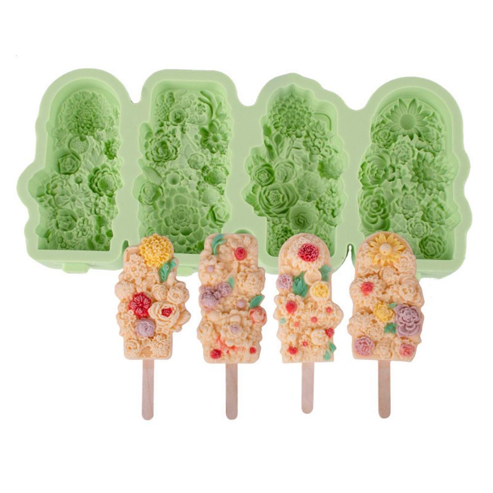 Food Grade Flower Ice Cream Molds Silicone Ice Cream Maker Creative Popsicles  Maker Summer – buy the best products in the Coolbe online store