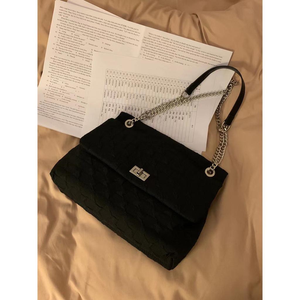Wandering high-end fashion plaid chain single shoulder crossbody dual-purpose bag women's leisure large-capacity flip women's bag