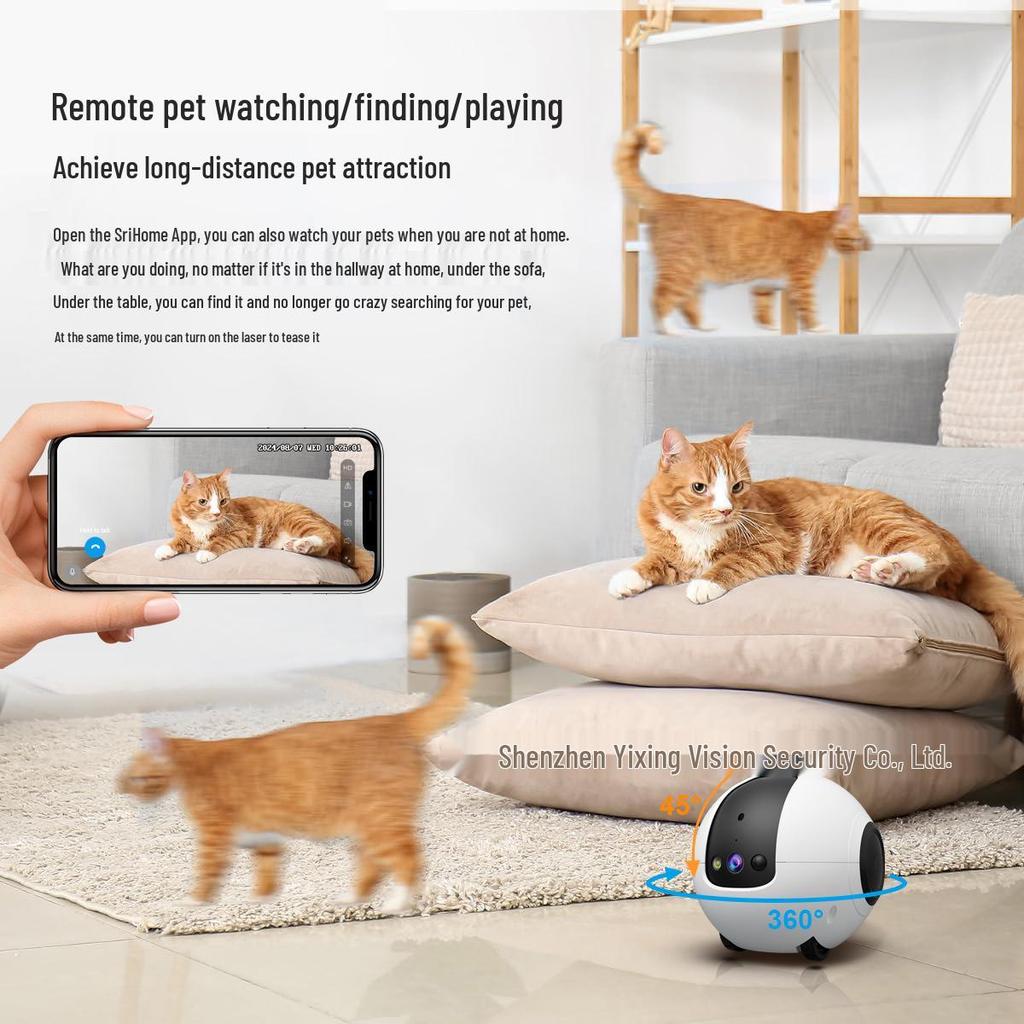 Self-Balancing Rechargeable Smart Pet Robot with HD Camera for Pet Monitoring