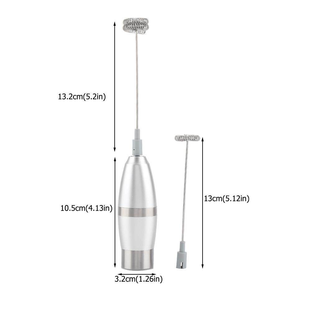 Handheld Electric Milk Frother Coffee Foam Maker with Stainless Steel Spring Whisks Stirrers