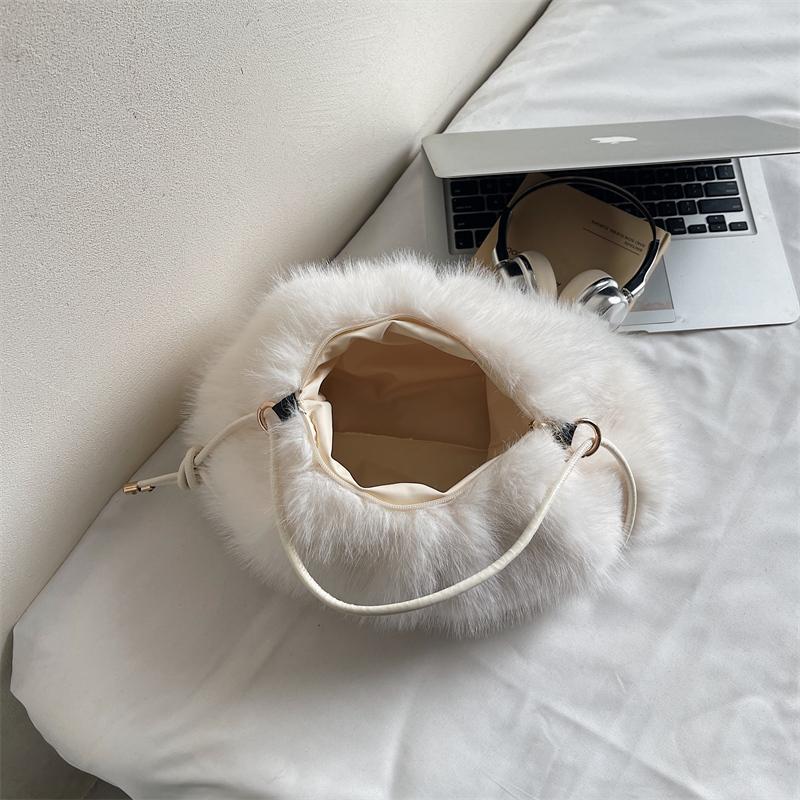 Women's Shoulder Bag Large Capacity Underarm Bag Solid Color Tote Bag