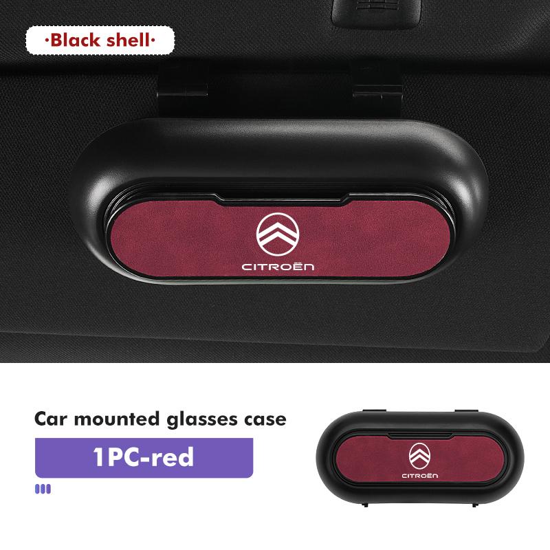 

Suede Car Sun Visor Glasses Case Organizer Box Sunshade Holder For Citroen C4 C3 C5 C1 C2 C6 C4L DS3 DS4 Berlingo Picasso Jumper