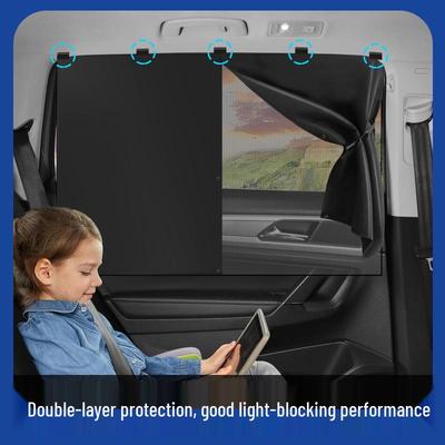 Car Sunshade Heat Insulation Privacy Curtains for Sleeping, Side Window Blocker, Baby Glass Curtain