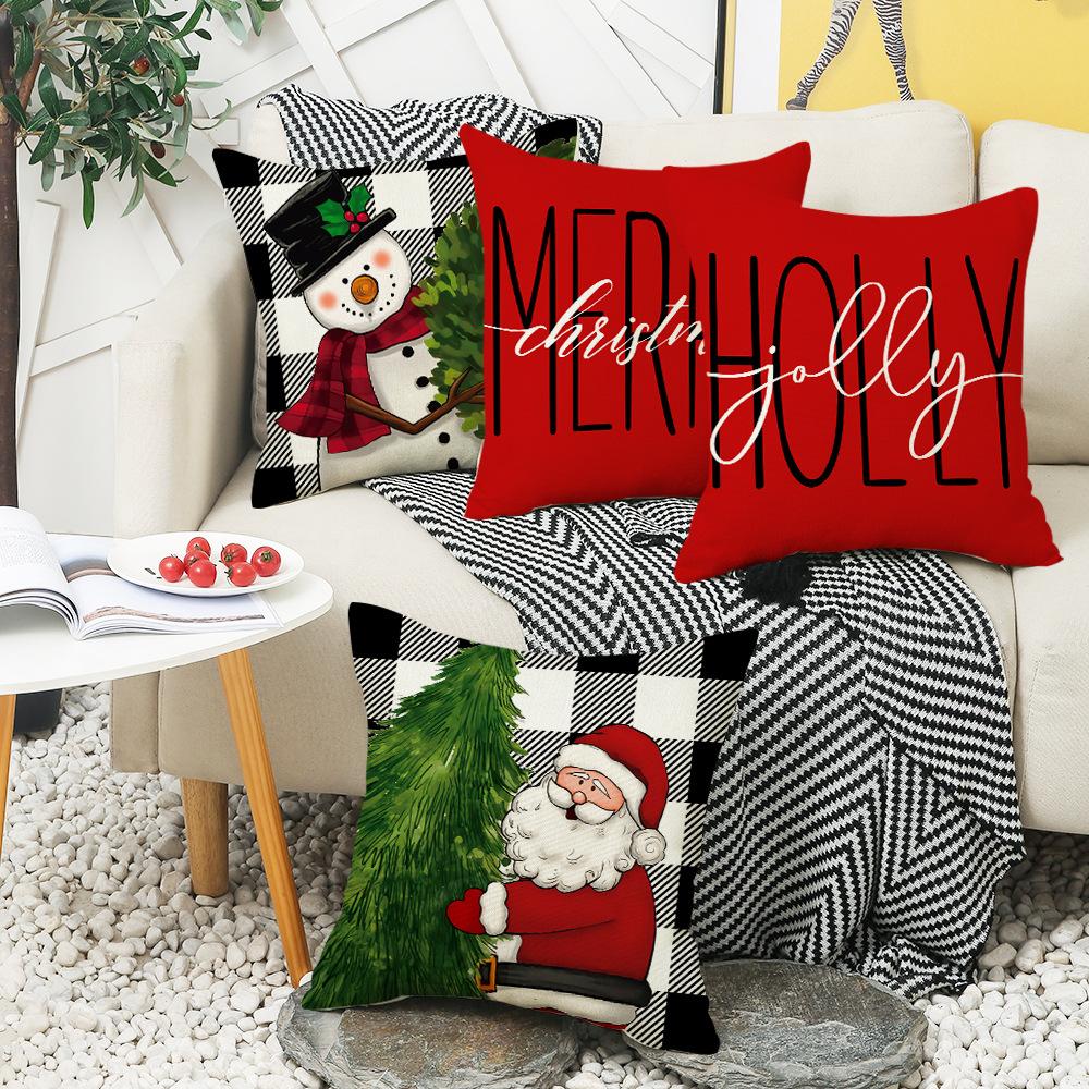 Christmas Pillow Case Christmas Sofa Living Room Pillow Case Pillow Case Home New Style