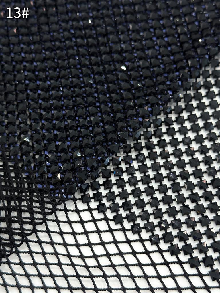 Heavy Process Crystal Decor Gold Stones for Party Dress Series, Embroidery Elastic net Lace, Super Top Quality Fabric For Party