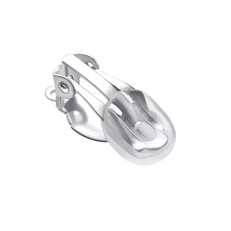 2Pcs Stainless Steel Ear Clips Without Piercing Earrings Parts Findings For Women Ear Clip On Earrings Converter Diy Jewelry