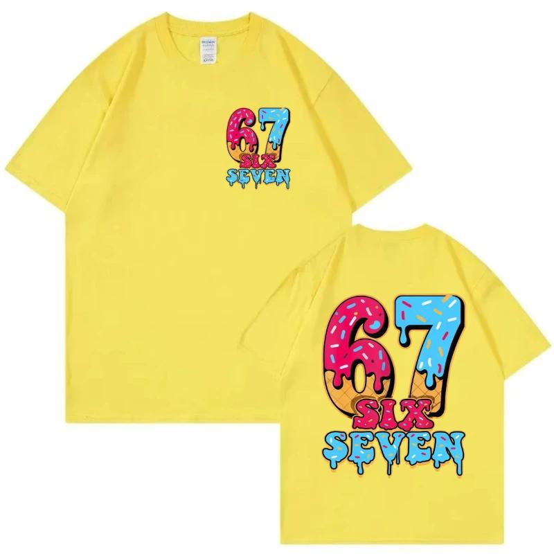 Funny Six Seven 67 Meme Tshirts Unisex Unisex Clothing Harajuku Y2k Fashion Tshirt Summer High Quality Cotton Oversized T Shirts