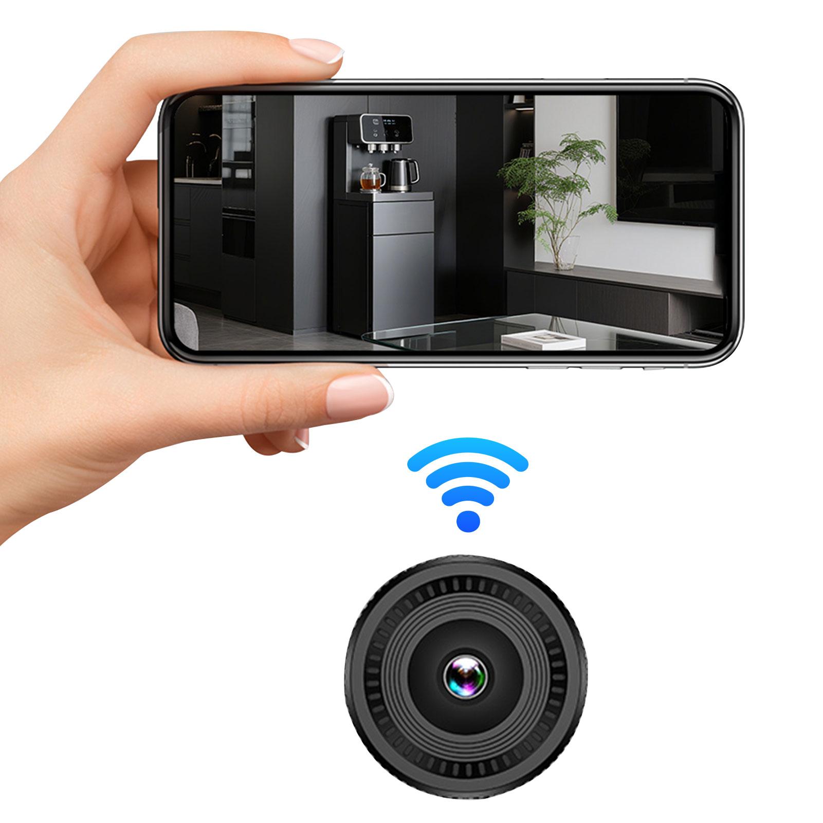 

Small Wireless Security Camera 140 degrees Wide Angle with Motion Detection Night Visible for Indoor