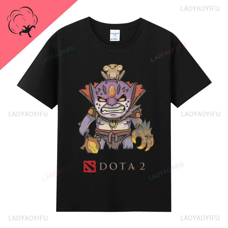 DOTA 2 Camiseta Famous Game TShirt Ropa Hombre 100 Cotton Crewneck Casual Classic Gamer Lover Gifts Tops Graphic T Shirts
