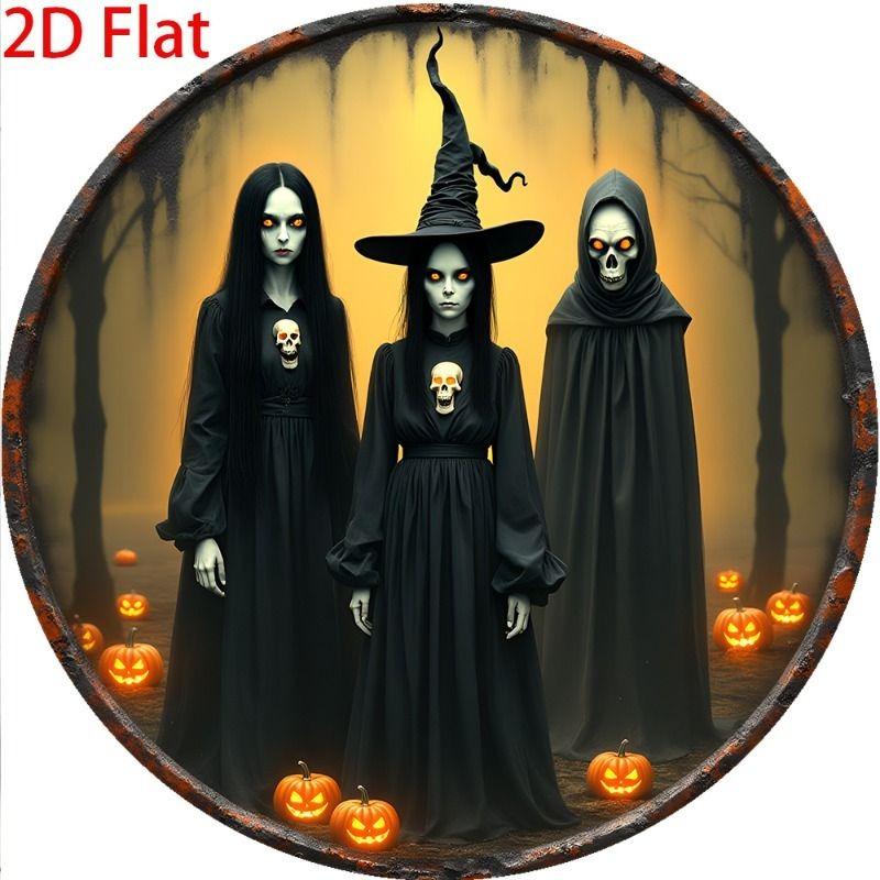 2D Flat Hanging Decorative Metal Sign Hand Painted Art