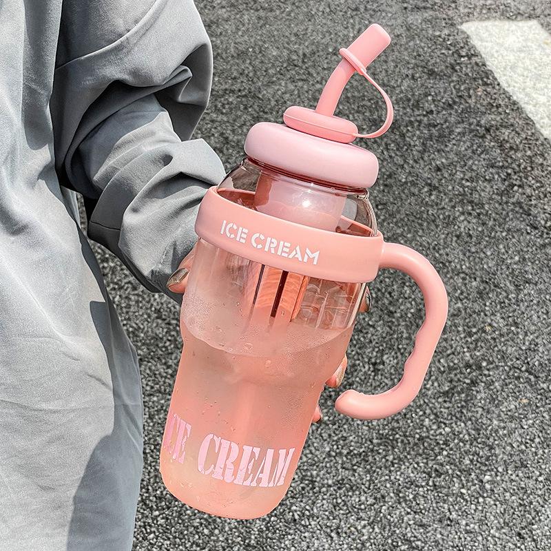 Migrant Worker Water Cup Large Capacity Summer Boys and Girls Teacup Space Cup Office Drinking Kettle Straw Cup