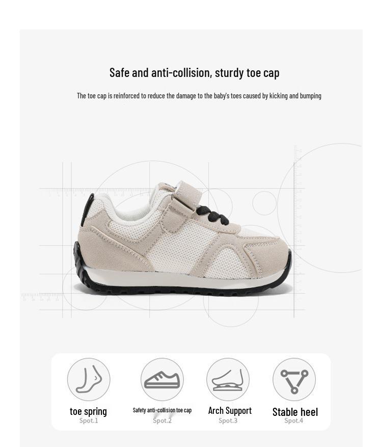 ABCkids5937 Velcro Spring/Autumn Sneakers for Kids - Soft Sole Casual Shoes for Boys & Girls