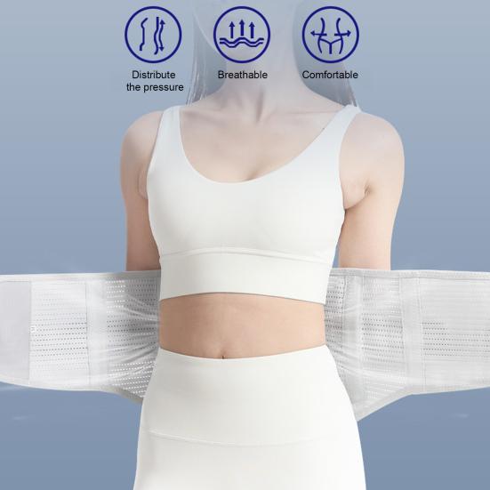Breathable Back Support Brace, Adjustable Waist Wrap for Lower Back Pain Relief, Herniated Disc, Lumbar Compression Belt for Sports, Fitness