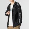 Adidas Originals Trefoil Stripe Logo Hooded Jacket Men Outerwear Black HK5139
