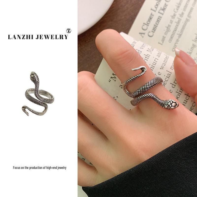 "Anello a forma di gatto in argento sterling 925 Lanzhi – Gioiello di lusso leggero con indice aperto"